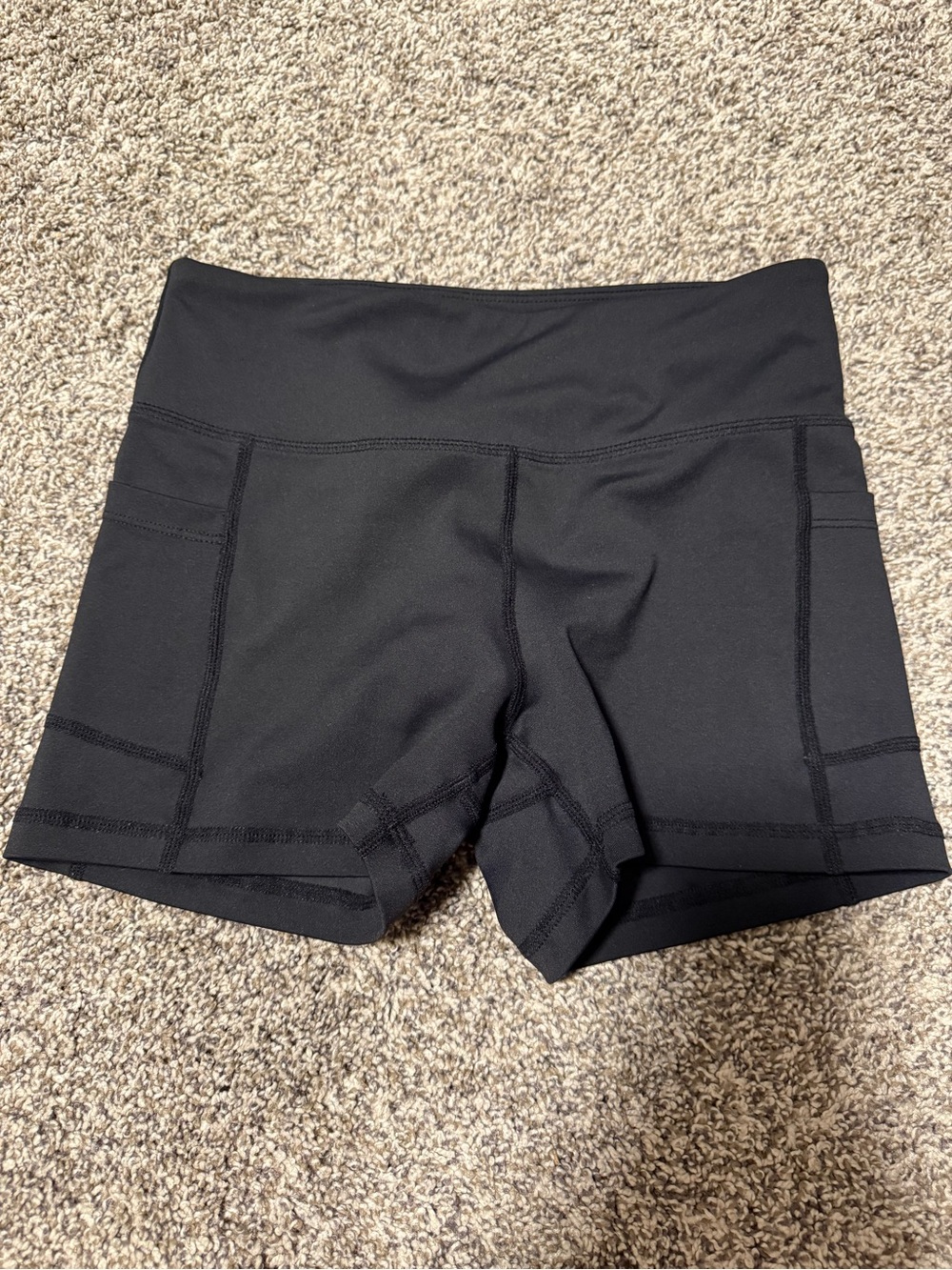 ZYIA Black Women's Athletic Shorts with Wide Waistband